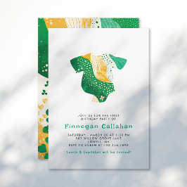 Invitación Un primer cumpleaños de un maravilloso Green Shamr