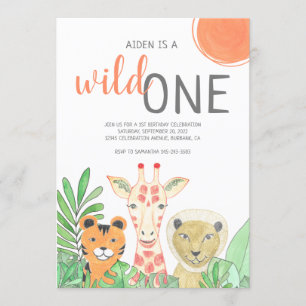 Invitación Un primer cumpleaños salvaje