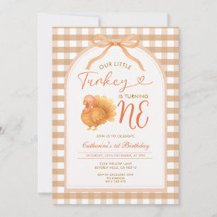 Invitación Un primer cumpleaños vuelve nuestra pequeña Turquí