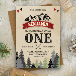 Invitación Un primer Fiesta de cumpleaños de niños rubios con