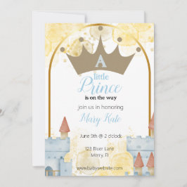 Invitación Un Principito con el Castillo Baby Shower