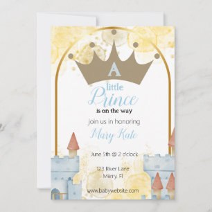 Invitación Un Principito con el Castillo Baby Shower