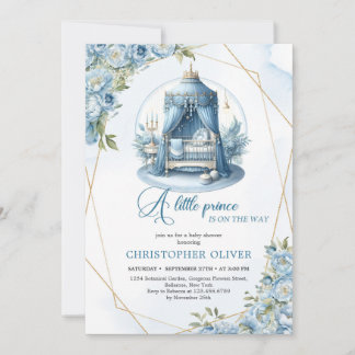 Invitación Un principito está en camino de ducharse