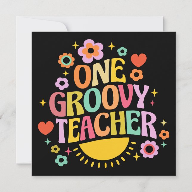 Invitación Un profesor genial (Anverso)