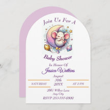 Un ratón suave durmiendo en un Baby Shower de medi