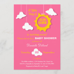 Invitación Un rayo de luz solar en Baby Shower