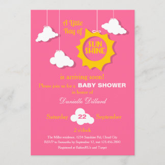 Invitación Un rayo de luz solar en Baby Shower