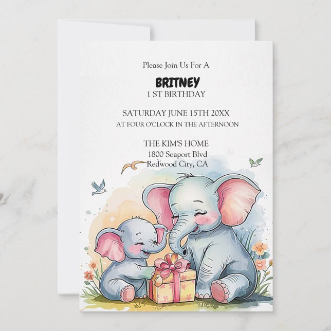 Invitación Un Regalo de Amor (Anverso)