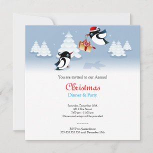 Invitación Un regalo para los Navidades de las aves pequeñas