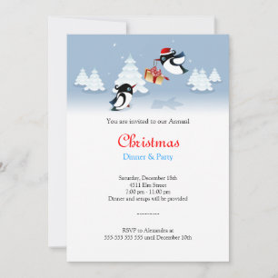 Invitación Un regalo para los Navidades de las aves pequeñas