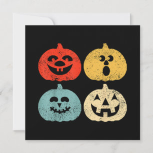 Invitación Un regalo retro divertido para la calabaza de Hall