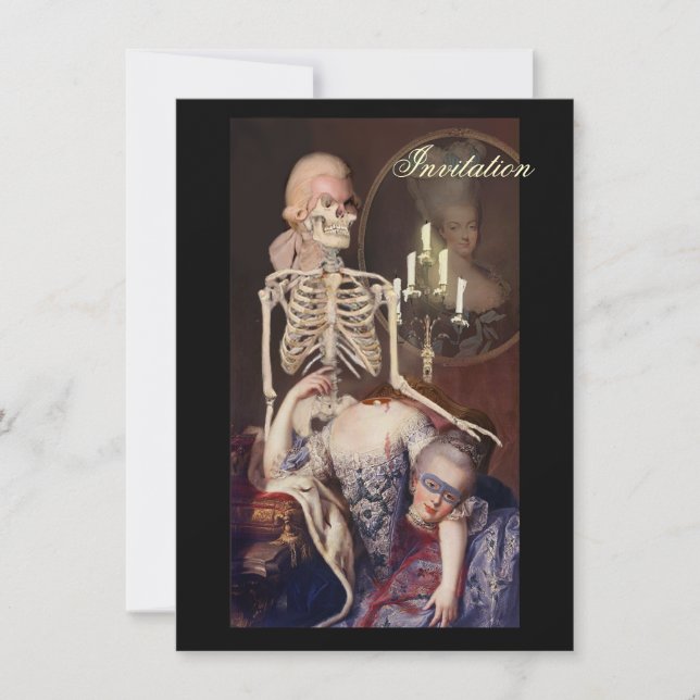 Invitación Un retrato para Halloween (Anverso)