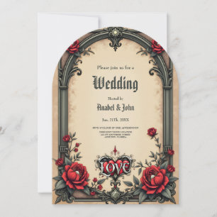 Invitación Un romance gótico. Un estilo gótico ornamentado