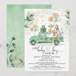 Invitación Un Safari de la vegetación a través de Boy Baby Sh