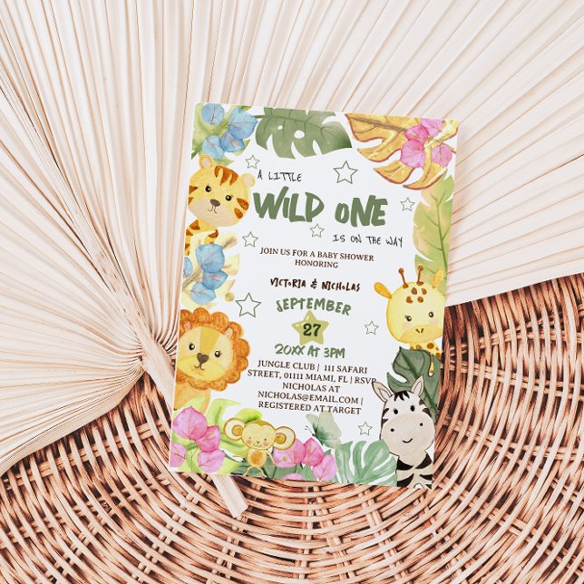 Invitación Un Safari salvaje Baby Shower neutral de género (Subido por el creador)