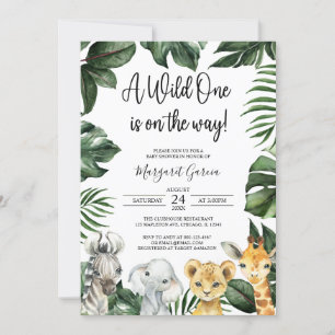 Invitación Un salvaje Safari de la Selva Baby Shower