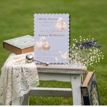 Un Silly Goose está casi suelto: Baby Shower Azul