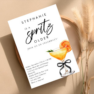 Invitación Un Spritz Cóctel de Naranja Más Viejo Cumpleaños c