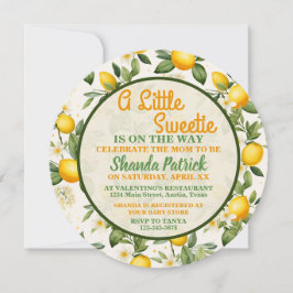 Invitación Un tema de limón dulce para baby shower