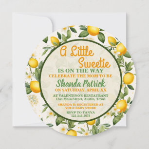 Invitación Un tema de limón dulce para baby shower