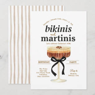 Invitación Un tema de Martini de Espresso de fiesta un poco m
