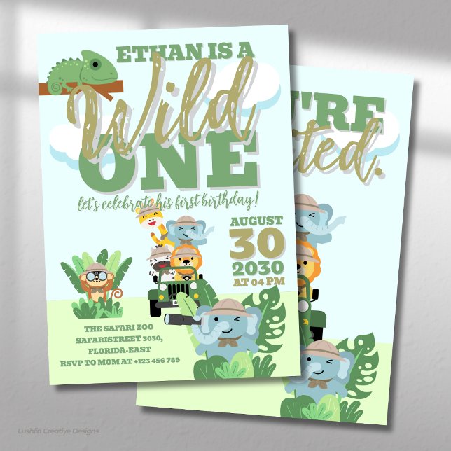 Invitación Un tema de selva para una fiesta de cumpleaños de  (Subido por el creador)