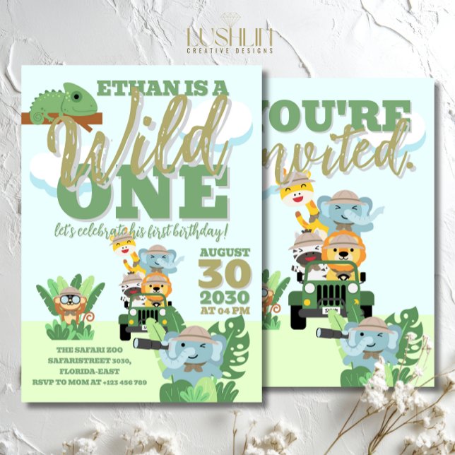Invitación Un tema de selva para una fiesta de cumpleaños de  (Subido por el creador)
