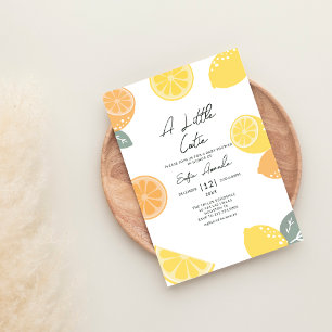 Invitación Un tierno baby shower pastel de citricos