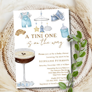 Invitación Un Tini de camino espresso martini baby shower
