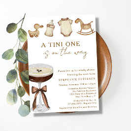 Invitación Un Tini en camino: Baby Shower de Martini Espresso