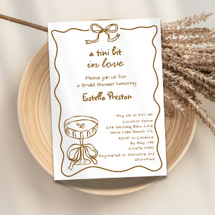 Invitación Un Tini Poco Marrón Martini Dibujado a Mano Bridal