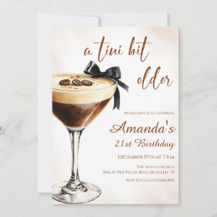 Invitación Un Tini Poco Más Viejo Cumpleaños Martini de Espre