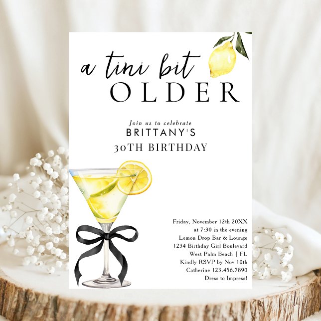 Invitación Un Tini Poco Más Viejo Martini de Limón con Azúcar (Subido por el creador)