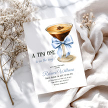 Un Tini Un Blue Bow Espresso Martini Baby Shower