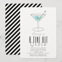 Un Tini un poco más viejo Turquoise Martini cumple