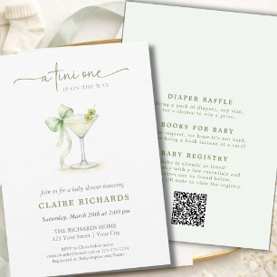 Invitación Un Tini Uno Elegante y Neutral para Baby Shower To