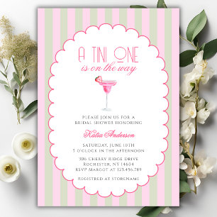 Invitación Un Tini Uno Rosa Cóctel Martini Lindo Desayuno Nup