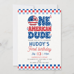 Invitación Un Tipo Americano Cumpleaños 4 De Julio