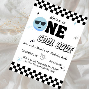Invitación Un tipo feliz • Fiesta de cumpleaños genial y dive