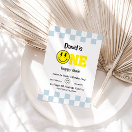 Invitación Un tipo feliz primer Fiesta de cumpleaños - dulce 