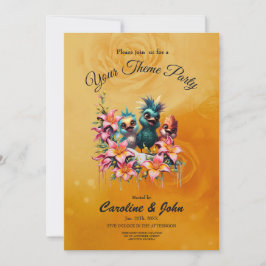 Invitación Un toque de verano: El elefante bebé