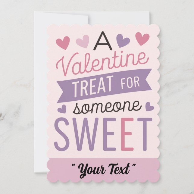 Invitación Un Trato De San Valentín Para Alguien Dulce Día de (Anverso)