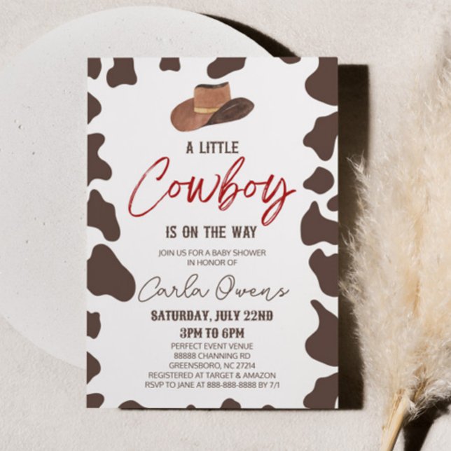 Invitación ¡Un Vaquero Está En Camino! Rodeo Baby Shower (Subido por el creador)