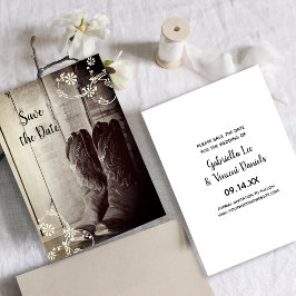 Invitación Un vaquero rústico bota la boda occidental para sa