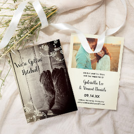 Invitación Un vaquero rústico bota la boda occidental para sa