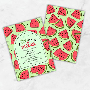 Invitación Un verano de sandía Cumpleaños 1 