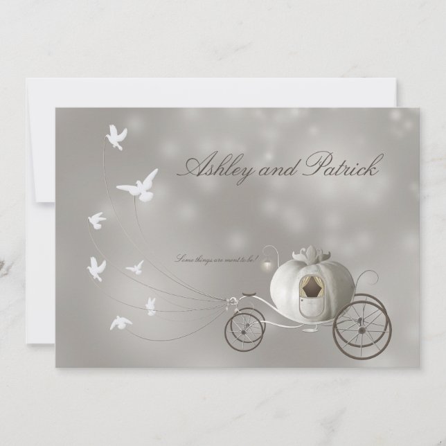 Invitación Un verdadero Boda de hadas (Anverso)