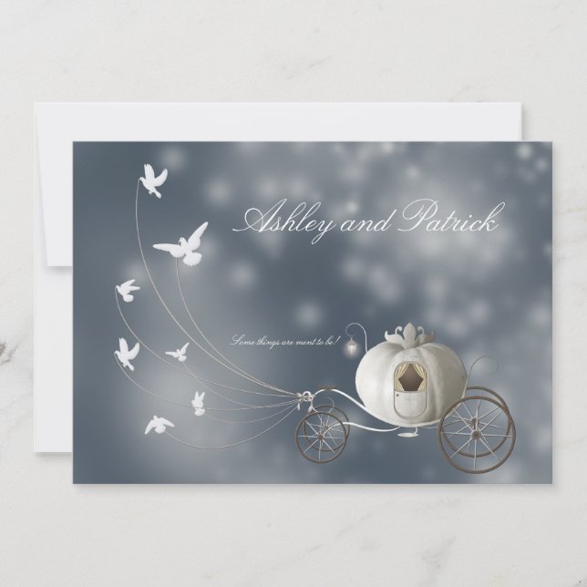 Invitación Un verdadero Boda de hadas (Anverso)