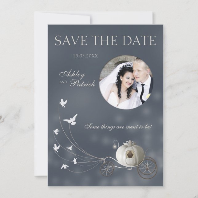 Invitación Un Verdadero Cuento de Hadas Sube Tu Foto Boda (Anverso)