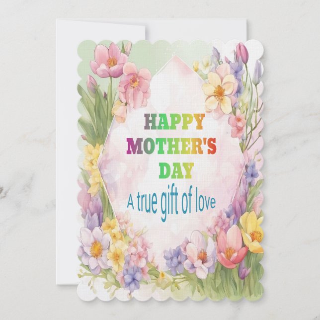 Invitación Un verdadero regalo de amor (Anverso)